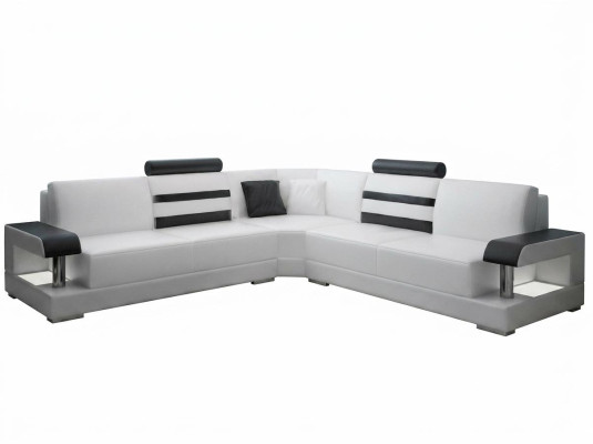 Living Landscape Upholstered Corner Sofa Couch Suite Landscape Leather New - 2723B
