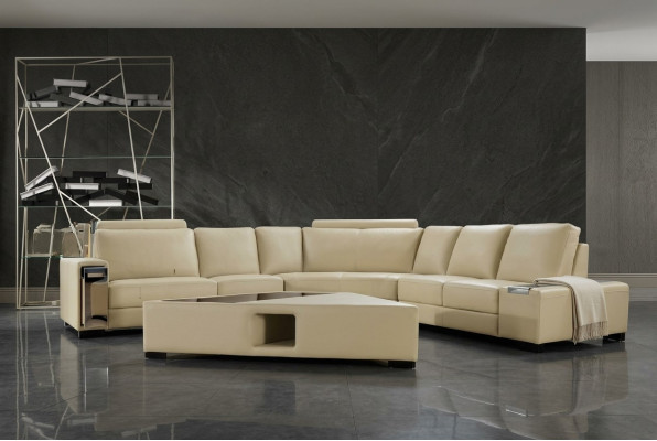 Leather sofa corner sofa sofa couch design seating upholstery suite living landscape 2348