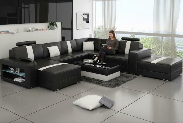 Leather sofa corner sofa sofa couch design seating upholstery suite living area