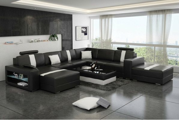 Leather sofa corner sofa sofa couch design seating upholstery suite living area