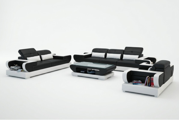 Sofa set Couch Upholstery Leather Seating Suite 3+2+1 Set Modern Sofa Detmold