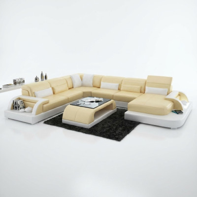 Living area couch, upholstered corner suite, designer leather sofa, big sofa lounges