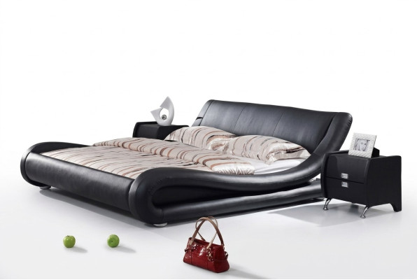 XXL Double Bed Leather Bed Bed Beds Leather Leather Upholstery Marriage Designer New