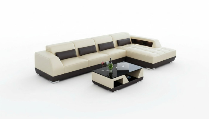 Leather Sofa Couch Living Area Corner Sofa Corner Suite Design Modern Sofa G8024C