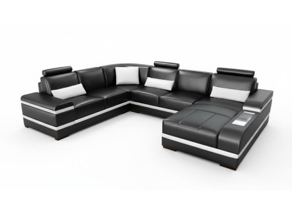 Corner sofa leather sofa big XXL U shape living landscape sofa couch set new H2218