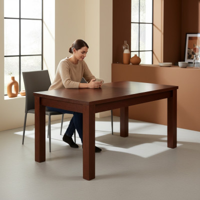 Table Dining Table Wooden Table XXL Conference Table 80x140cm Extendable 140x180cm