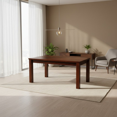 Table Dining Table Wooden Table XXL Conference Table 80x140cm Extendable 140x180cm