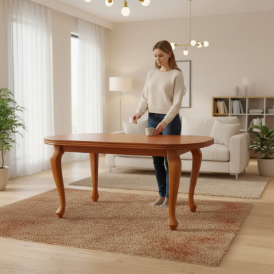 Table Dining Table Wooden Table XXL Conference Table 100x200cm Extendable 200x300cm