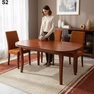 Table Dining Table Wooden Table XXL Conference Table 90X200cm Extendable 200X280cm