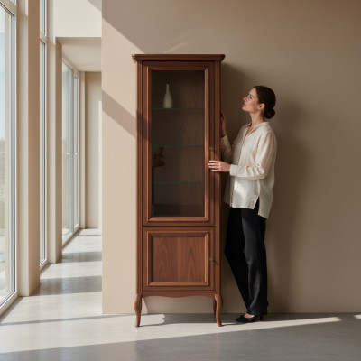 Cabinet Real Wood Solid Wood Classic Display Cabinet Display Cabinet Model PR-W 1-2