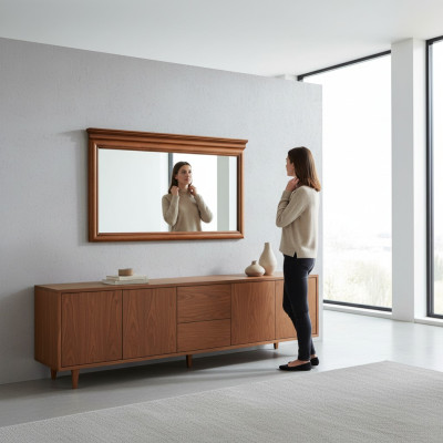 Mirror Wood Frame Large Wall Mirror Classic Designer Mirror - Model Z-L2