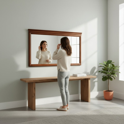 Mirror Wood Frame Large Wall Mirror Classic Designer Mirror - Model Z-L1