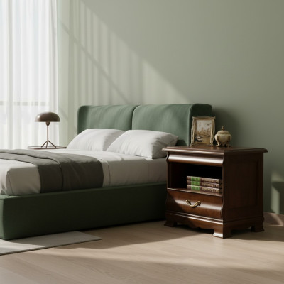 Classic nightstand bedside table solid console shelf bedroom N-SzN