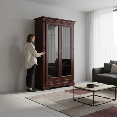 Classic cabinets wardrobe shelving closet solid colonial style O2D