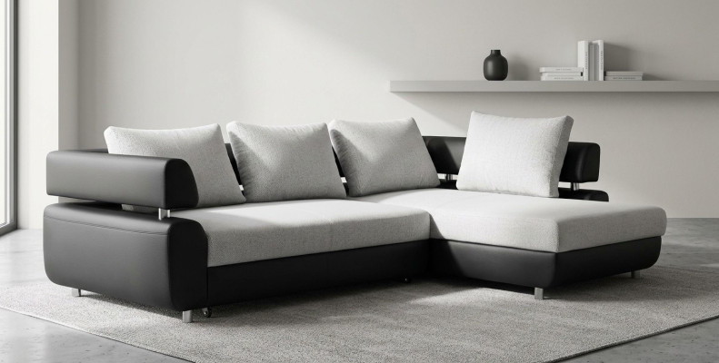 Corner sofa living area + bed function sofa corner sofa couch corner upholstery set