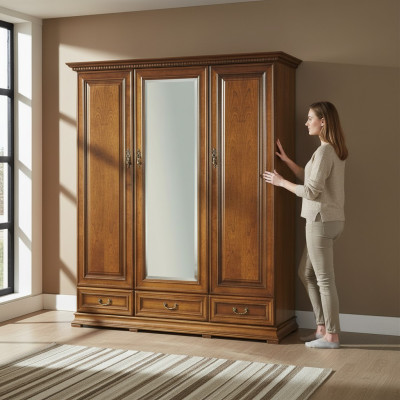 Classical cabinets wardrobe wall unit clothes wardrobe solid new Italy R-3D