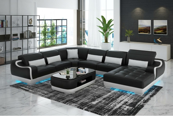 Leather sofa upholstery seat corner sofa set living room landscape couch G8025