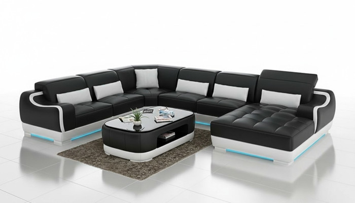 Leather sofa upholstery seat corner sofa set living room landscape couch G8025