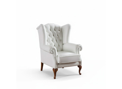 Chesterfield Wingback Armchair Upholstered TV Office Couch Genuine Leather CL-F3