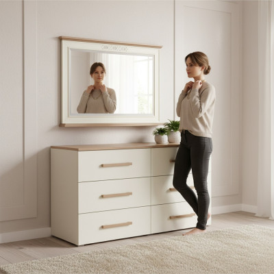 Mirror Wooden Frame Large Wall Mirror Classic Designer Mirror Model FL-L3