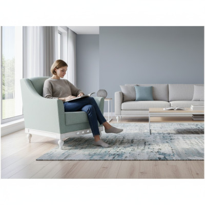Chesterfield wingback chair upholstered armchair television office couch genuine leather FL-1Siz
