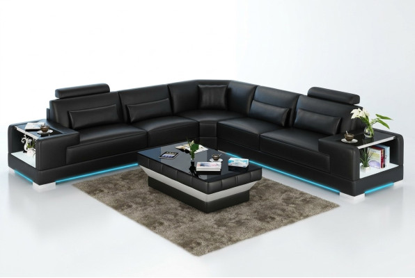 Leather sofa couch sofa living area corner sofa corner modern design suite