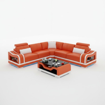 Leather sofa, sofa, couch, living area, corner sofa, corner, modern design, suite