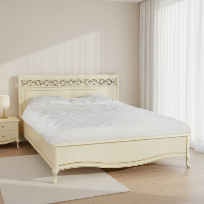 Bed, double bed, bedroom, wooden bed, classic - Model V-AP-N Wood