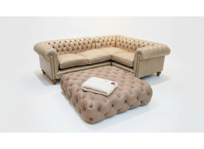 Leather sofa corner sofa couch upholstery Chesterfield corner suite set corner new