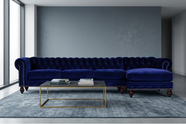 400cm Bix XXL Couch Upholstery Seat Suite Textile Leather Sofa Chesterfield 2016060