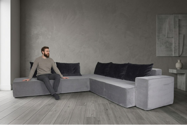 Designer Sofa Corner Sofa Fabric Sofa System Sofa Textile Velvet Corner Couch Couch SL Sofa 2