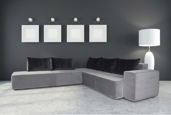 Designer Sofa Corner Sofa Fabric Sofa System Sofa Textile Velvet Corner Couch Couch SL Sofa 2