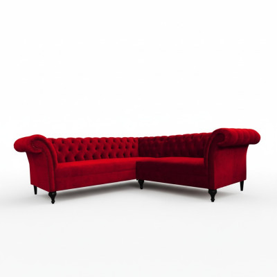 Designer Red Chesterfield Corner Sofa Modern Corner Couch Designer Furniture