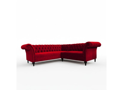 Designer Red Chesterfield Corner Sofa Modern Corner Couch Designer Furniture