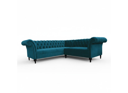 Chesterfield Corner Sofa Designer Sofa Couch Velvet Leather Sofa