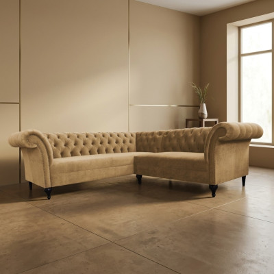 Chesterfield corner sofa corner couch modern designer sofa couch velvet leather sofa