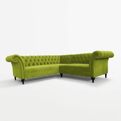 Chesterfield sectional sofa sectional couch designer sofa couch velvet leather sofa SLIII sofa №96