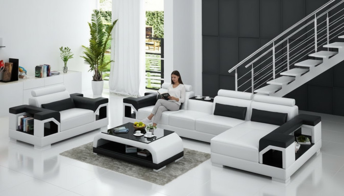 Leather sofa living room corner sofa armchair couch suite design modern sofa G8010E