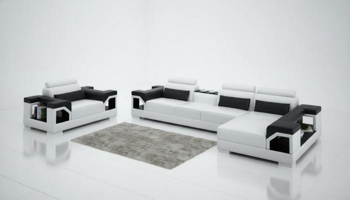 Leather sofa living room corner sofa armchair couch suite design modern sofa G8010E