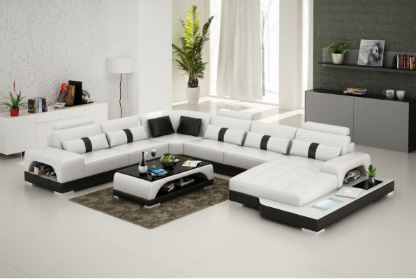 Leather sofa couch living area corner corner sofa modern design suite