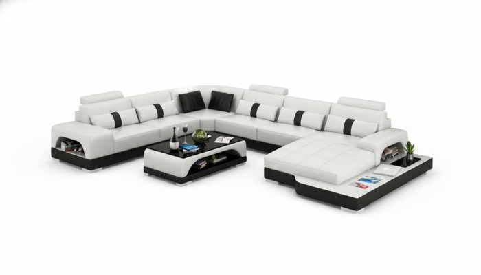 Leather sofa couch living area corner corner sofa modern design suite