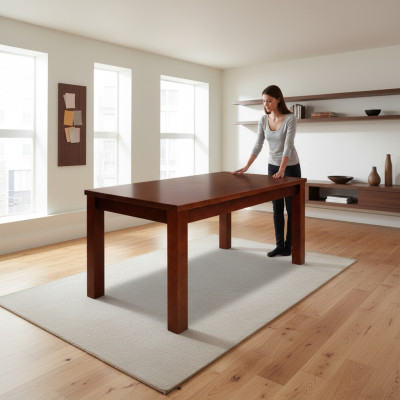 Table Dining table Wooden table XXL Conference table 90X160cm Extendable 160X215cm
