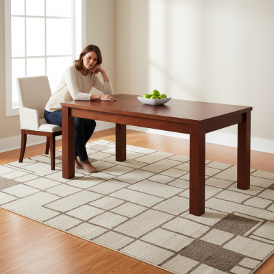 Table Dining Table Wooden Table XXL Conference Table 100x200cm Extendable 200x290cm