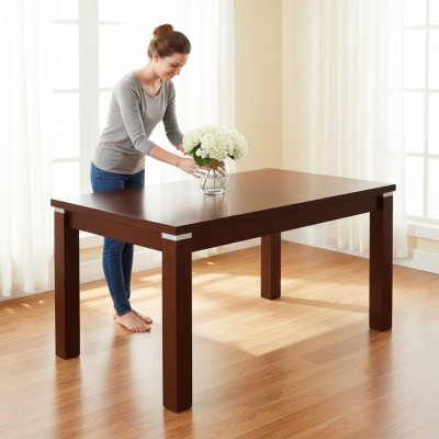 Table dining table wood table XXL conference table 80x120cm extendable to 80x160cm