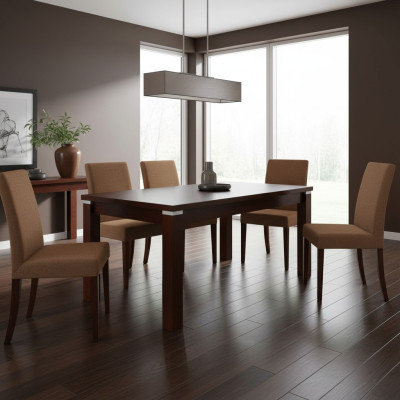 Table dining table wood table XXL conference table 80x120cm extendable to 80x160cm