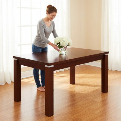 Table Dining Table Wooden Table XXL Conference Table 90x160cm Extendable 90x215cm