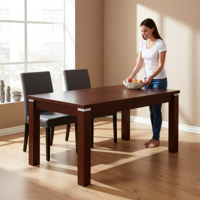 Table dining table wooden table XXL conference table 90x70cm extendable to 90x250cm