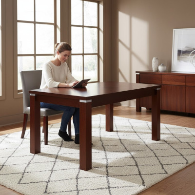 Table Dining Table Wooden Table XXL Conference Table 100X200cm Extendable 200X290cm