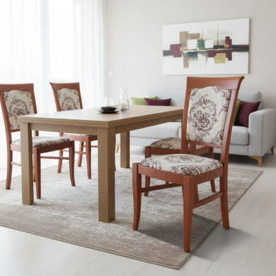 Solid wood chair dining room chair designer leather classic decorative chair wood