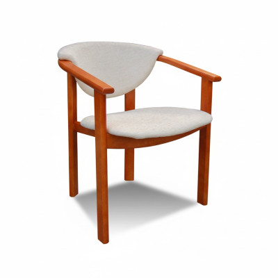 Solid wood chair dining room chair designer classic white armchair wood